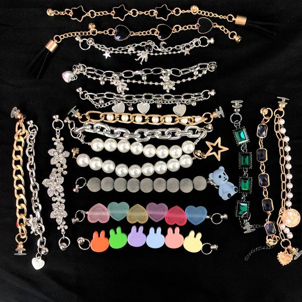 shoe parts accessories 1 pcs gem pearl chain croc glamour fashion style designer girl gift for clogging decoration 230330, White;pink
shoe parts accessories 1 pcs gem pearl chain croc glamour fashion style designer girl gift for clogging decoration 230330, White;pink