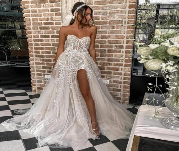 2021 beach wedding dresses for bride elegant lace boho wedding gowns strapless sleeveless high split princess marriage gowns9014409, White
2021 beach wedding dresses for bride elegant lace boho wedding gowns strapless sleeveless high split princess marriage gowns9014409, White