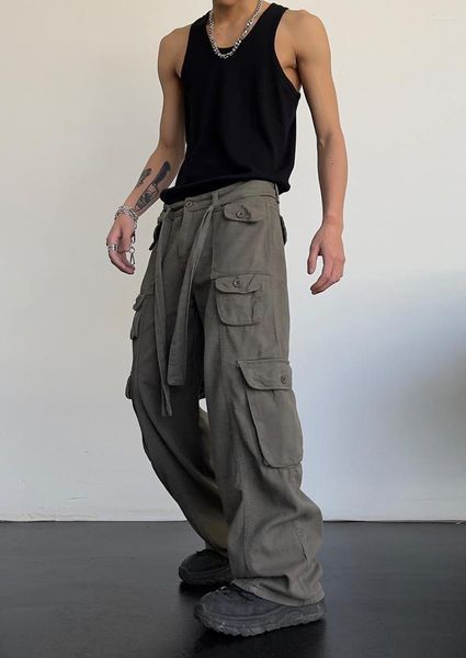 men's pants high street retro casual large pocket overalls men's and women's new summer high waist loose straight tube draped, Black
men's pants high street retro casual large pocket overalls men's and women's new summer high waist loose straight tube draped, Black