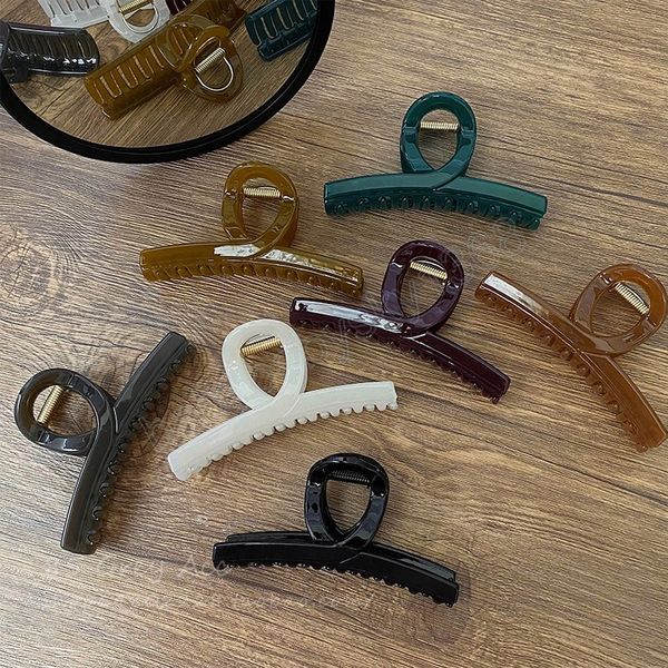 11.5cm woman korean large acrylic washing face hair claw barrettes fashion girl transparent jelly color hair clips headwear, Slivery;white
11.5cm woman korean large acrylic washing face hair claw barrettes fashion girl transparent jelly color hair clips headwear, Slivery;white