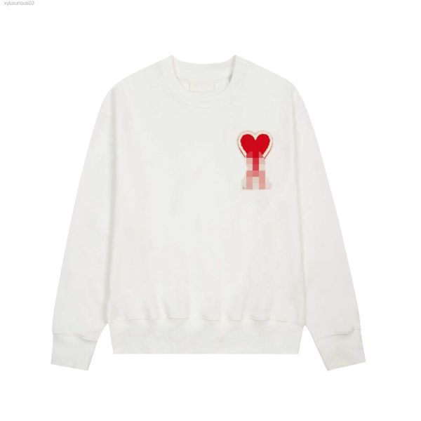 hoodie male and female designers amis paris hooded highs quality sweater embroidered red love 2023ss spring round neck jumper couple sweatsh, Black 
hoodie male and female designers amis paris hooded highs quality sweater embroidered red love 2023ss spring round neck jumper couple sweatsh, Black