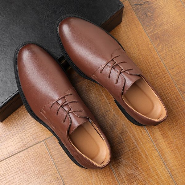 leather shoes men's handmade soft sole comfortable dress shoes british style business fashion versatile casual shoes, Black
leather shoes men's handmade soft sole comfortable dress shoes british style business fashion versatile casual shoes, Black