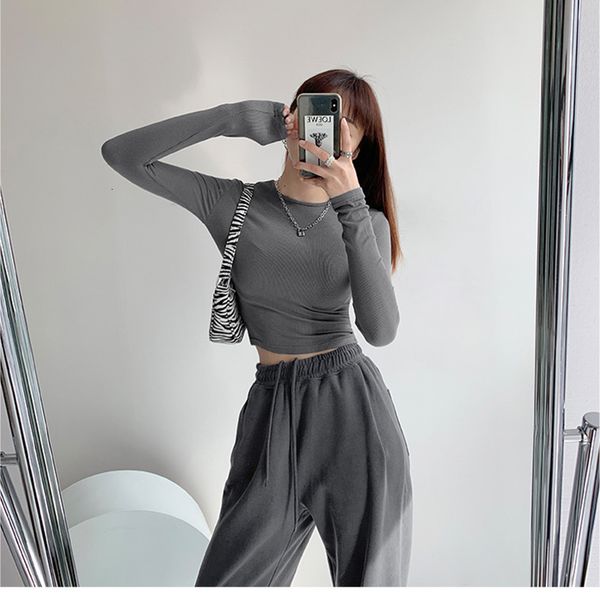 women's polos europe and america women long sleeve crewneck tshirt 2023 autumn lrregular slim navel expre casual irl bottom shirts 2303, White
women's polos europe and america women long sleeve crewneck tshirt 2023 autumn lrregular slim navel expre casual irl bottom shirts 2303, White