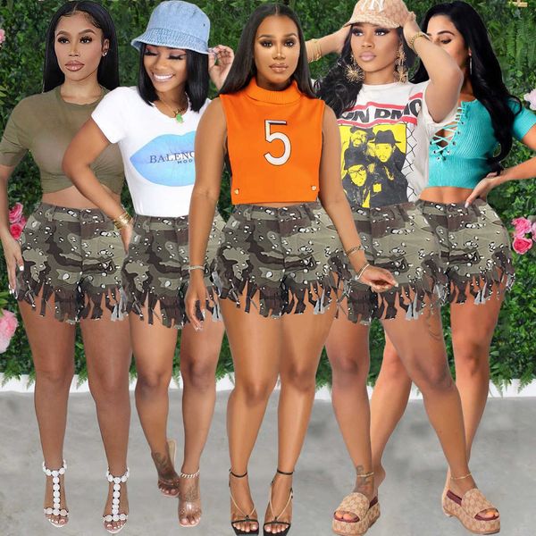 2023 designer womens camo tassels shorts fashion high waist bag hip tights casual short pants, White;black
2023 designer womens camo tassels shorts fashion high waist bag hip tights casual short pants, White;black