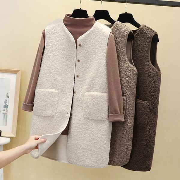 women's vests women's long coat winter women's autumn lambswool coats coat warm wool sleeveless jacket women's tank 2303, Black;white
women's vests women's long coat winter women's autumn lambswool coats coat warm wool sleeveless jacket women's tank 2303, Black;white