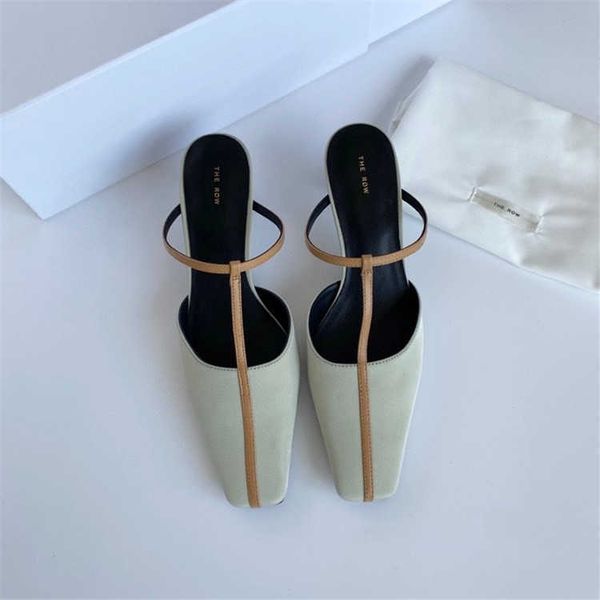 the row the row square-headed cat heel muller shoes fashion leather baotou sandals half supported simple slippers women gjpm, Black
the row the row square-headed cat heel muller shoes fashion leather baotou sandals half supported simple slippers women gjpm, Black