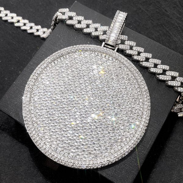 trendy 925 sterling silver full bling moissanite round pendant necklace jewelry nice gift for men women
trendy 925 sterling silver full bling moissanite round pendant necklace jewelry nice gift for men women