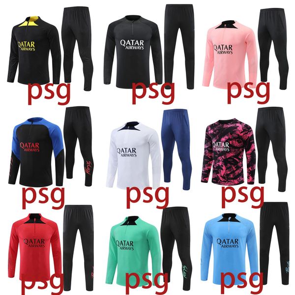 2023 psgs tracksuit 2023 2024 classic style maillot football training suit mbappe hakimi kids football kits soccer tracksuit ensemble, Black
2023 psgs tracksuit 2023 2024 classic style maillot football training suit mbappe hakimi kids football kits soccer tracksuit ensemble, Black