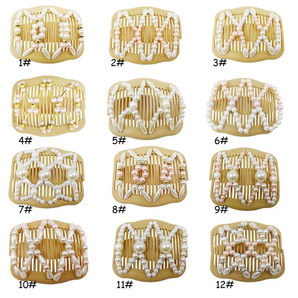 magic hairpin cr70 new wood-like double-row comb pearl ever-changing magic hair beaded curler, Golden;silver
magic hairpin cr70 new wood-like double-row comb pearl ever-changing magic hair beaded curler, Golden;silver