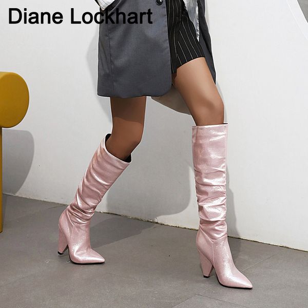boots winter sequined cloth pleated for women pointed toe thick heels botas woman bling party shoes pink knee high femal 230330, Black
boots winter sequined cloth pleated for women pointed toe thick heels botas woman bling party shoes pink knee high femal 230330, Black