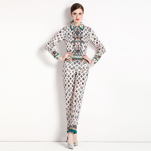 graceful print two piece pant women designer outfit 2023 casual blouse and trousers long sleeve casual 2 piece vacation sets office lady cut, White
graceful print two piece pant women designer outfit 2023 casual blouse and trousers long sleeve casual 2 piece vacation sets office lady cut, White