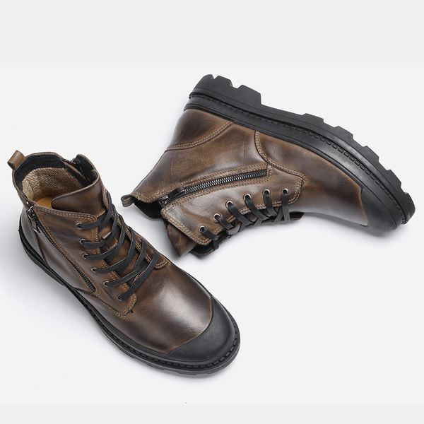boots for men large size natural cow leather winter boots with zipper handmade retro men's ankle boot 230330, Black
boots for men large size natural cow leather winter boots with zipper handmade retro men's ankle boot 230330, Black