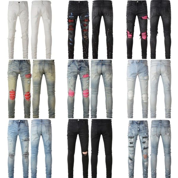 mens jeans designer washed purple jeans for mens stretch skinny stacked jeans embroidery pants ripped slim high street denim straig prt, Blue
mens jeans designer washed purple jeans for mens stretch skinny stacked jeans embroidery pants ripped slim high street denim straig prt, Blue