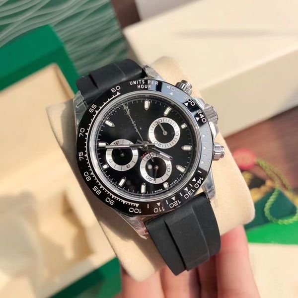 with original box men's automatic watch 40mm rubber black strap stainless steel case three eyes sapphire waterproof watches luxusuhr mo, Slivery;brown
with original box men's automatic watch 40mm rubber black strap stainless steel case three eyes sapphire waterproof watches luxusuhr mo, Slivery;brown