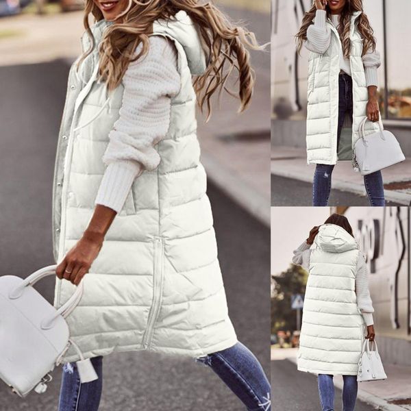 women s vests autumn winter cardigan women fashion cotton padded warm thicken long female oversized hooded parka jacket 230330, Black;white
women s vests autumn winter cardigan women fashion cotton padded warm thicken long female oversized hooded parka jacket 230330, Black;white