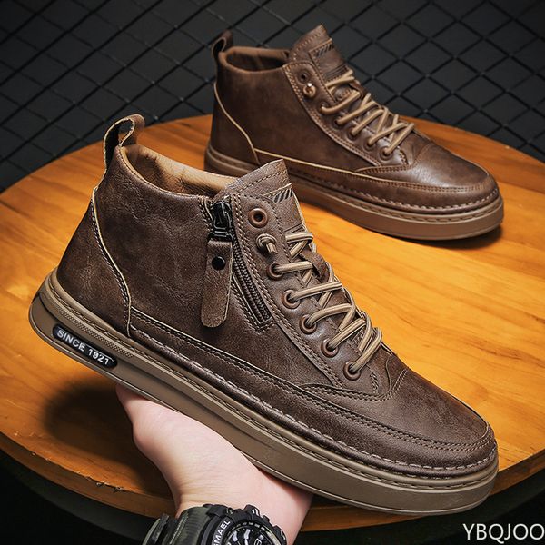 dress shoes men's boots fashion casual shoes mid leather sneakers trend 6 boots flat shoes korean work wear shoes student 230330, Black
dress shoes men's boots fashion casual shoes mid leather sneakers trend 6 boots flat shoes korean work wear shoes student 230330, Black