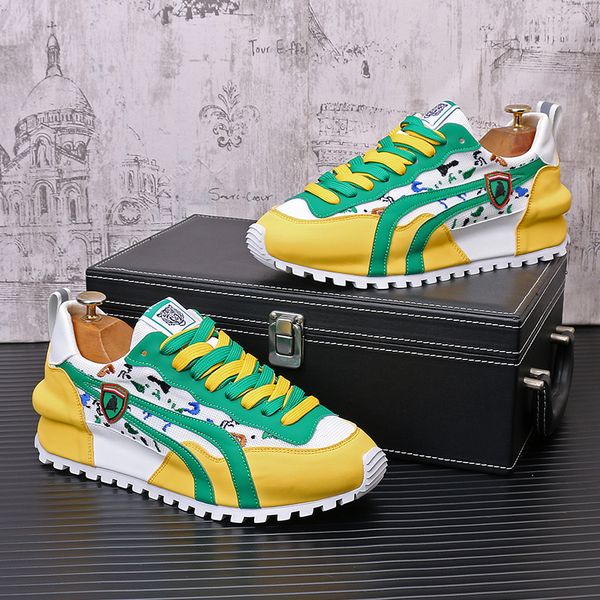 men yellow green casual shoes breathable loafers men sneakers 2023 fashion flat male footwear comfortable men shoes men sneakers, Black
men yellow green casual shoes breathable loafers men sneakers 2023 fashion flat male footwear comfortable men shoes men sneakers, Black