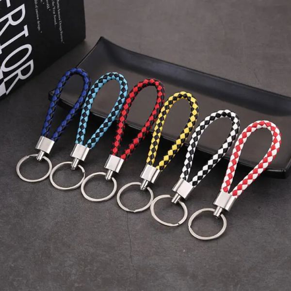 100pcs pu leather braided woven rope keychain diy bag pendant key chain holder car keyring men women key ring gift gkh ''dolc', Silver
100pcs pu leather braided woven rope keychain diy bag pendant key chain holder car keyring men women key ring gift gkh ''dolc', Silver