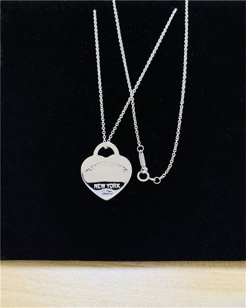 new 100% sterling silver fashion t necklace jewelry heart-shaped pendant love necklaces for women's party wedding gifts original 2 tags
new 100% sterling silver fashion t necklace jewelry heart-shaped pendant love necklaces for women's party wedding gifts original 2 tags