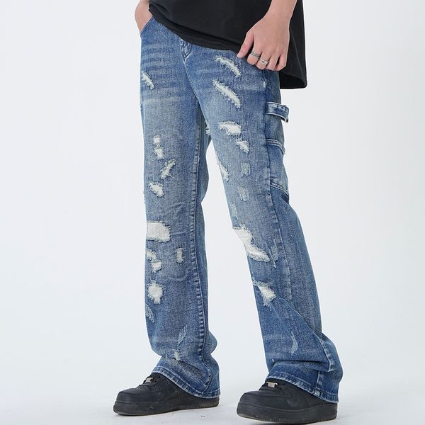 streetwear hole pants washed baggy jeans for men vintage straight distressed casual denim trousers cargos, Black;brown
streetwear hole pants washed baggy jeans for men vintage straight distressed casual denim trousers cargos, Black;brown