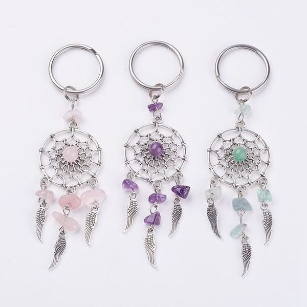 bohemian natural stone beads dreamcatcher keychain women men boho indians wing charms key chain on bag trinket party luck gift, Slivery;golden
bohemian natural stone beads dreamcatcher keychain women men boho indians wing charms key chain on bag trinket party luck gift, Slivery;golden