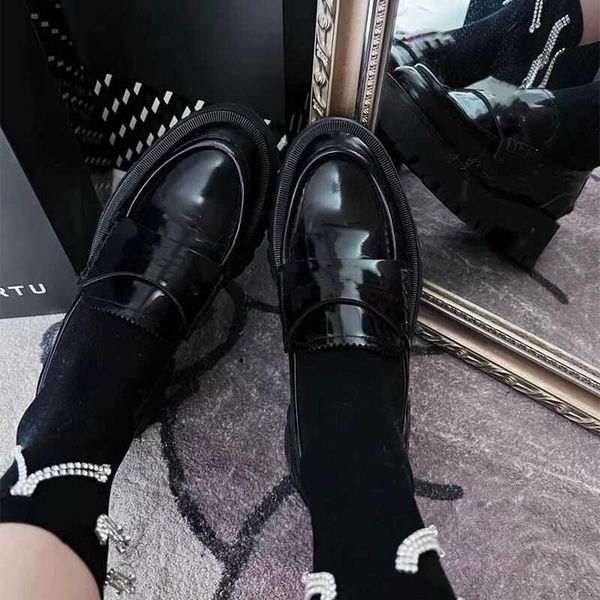 designer luxury women sandal thick sole shoes british versatile matsuke soles one step small leather shoes french lucky shoes round toe rais, Black
designer luxury women sandal thick sole shoes british versatile matsuke soles one step small leather shoes french lucky shoes round toe rais, Black