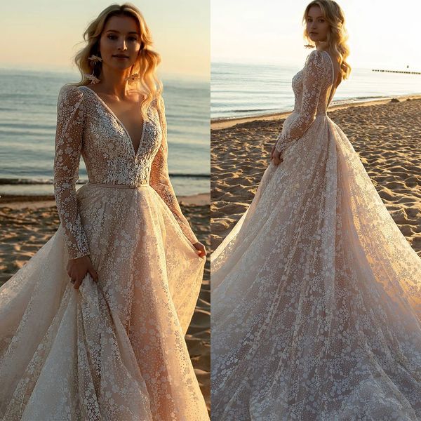 gorgeous a-line wedding dresses v-neck long sleeves lace applicants high waist belt on tulle chapel gown custom made zipper plus size bridal, White
gorgeous a-line wedding dresses v-neck long sleeves lace applicants high waist belt on tulle chapel gown custom made zipper plus size bridal, White
