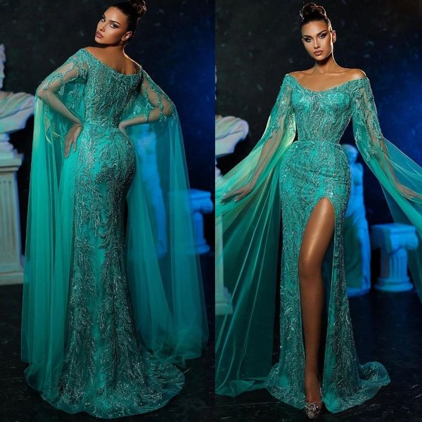 fancy turquoise green mermaid prom dresses beaded side split party dresses lace crystals custom made evening dress, Black;red
fancy turquoise green mermaid prom dresses beaded side split party dresses lace crystals custom made evening dress, Black;red