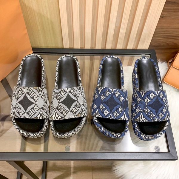 2023 since 1854 monograms jacquard slippers womens thick bottom mule sandals designer slides embroidery monograms slippers summer beach outd, Black
2023 since 1854 monograms jacquard slippers womens thick bottom mule sandals designer slides embroidery monograms slippers summer beach outd, Black