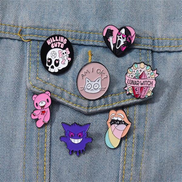 cartoon punk pins brooches creative monster panda skull shape metal breast pin backpack buckle pin ae613, Gray
cartoon punk pins brooches creative monster panda skull shape metal breast pin backpack buckle pin ae613, Gray