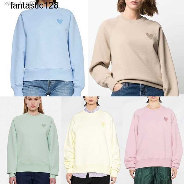 european goods 20233 autumn and winter thickened terry love embroidery pure cotton women's round neck amis sweater small simple fashion, Black
european goods 20233 autumn and winter thickened terry love embroidery pure cotton women's round neck amis sweater small simple fashion, Black