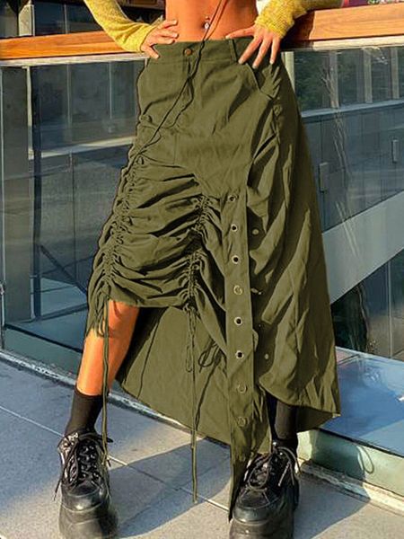skirts grunge punk ruched drawstring skirt women high waist irregular midi skirt solid color gothic summer fall skirts female 230330, Black
skirts grunge punk ruched drawstring skirt women high waist irregular midi skirt solid color gothic summer fall skirts female 230330, Black