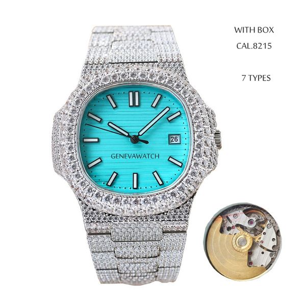 40mm full diamond watch bracelet men import cal.8215 mechanical automatic movement double sapphire glass date super luminous 100m waterproof, Slivery;brown
40mm full diamond watch bracelet men import cal.8215 mechanical automatic movement double sapphire glass date super luminous 100m waterproof, Slivery;brown