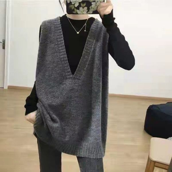 women's vests autumn and winter women's casual loose knitted sweater sleeveless women's parachute jumper tank women's zi, Black;white
women's vests autumn and winter women's casual loose knitted sweater sleeveless women's parachute jumper tank women's zi, Black;white