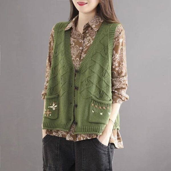 women's vests vintage loose spring and autumn sweater tank button cardigan sweater flower jacquard sleeveless v-neck women's fashi, Black;white
women's vests vintage loose spring and autumn sweater tank button cardigan sweater flower jacquard sleeveless v-neck women's fashi, Black;white