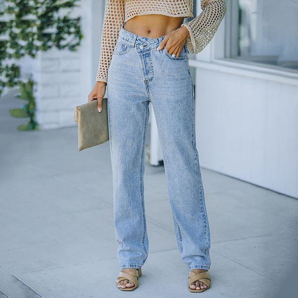 women's jeans spring fashion clothing trousers high waist vintage casual pants wash blue streetwear straight leg ripped jean 230330
women's jeans spring fashion clothing trousers high waist vintage casual pants wash blue streetwear straight leg ripped jean 230330