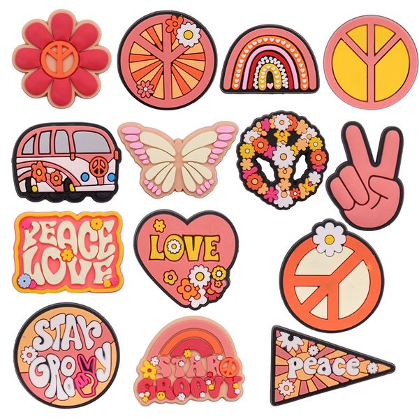 wholesale 100pcs peace sign flower butterfly pvc kids shoe designer decorations buckle for wristband croc jibz button clog, White;pink
wholesale 100pcs peace sign flower butterfly pvc kids shoe designer decorations buckle for wristband croc jibz button clog, White;pink