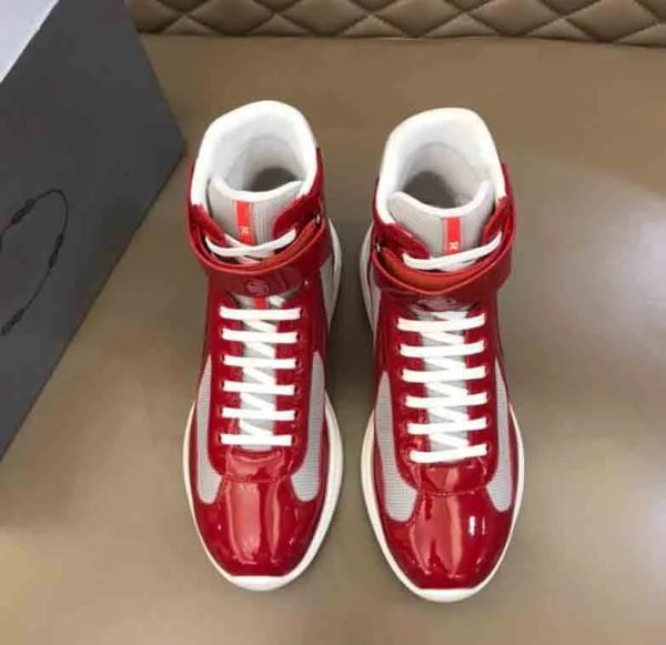 luxury cup sneaker for men casual shoes mesh and patent leather high trainers americas sneakers walking rubber sole fabric outdoor fashion, Black
luxury cup sneaker for men casual shoes mesh and patent leather high trainers americas sneakers walking rubber sole fabric outdoor fashion, Black