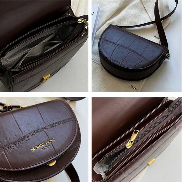 nxy vintage saddle crossbody bags for women luxury designer small women shoulder bags fashion pu leather ladies handbags flap purse 230308 
nxy vintage saddle crossbody bags for women luxury designer small women shoulder bags fashion pu leather ladies handbags flap purse 230308