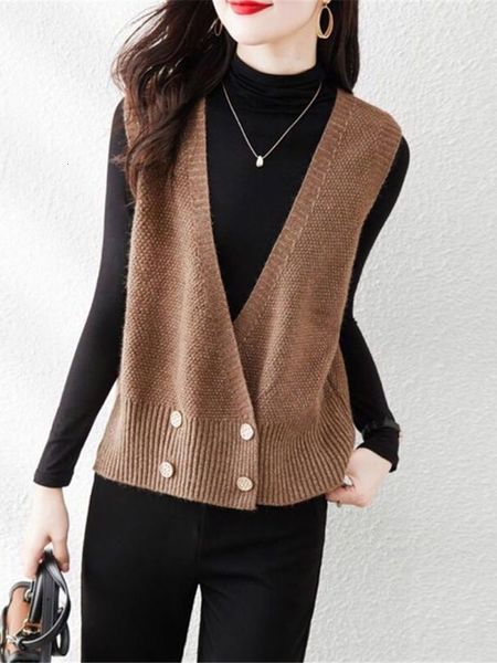 women's vests autumn fashion sweater tank women's spring solid color korean elegant knit basic slim fit v-neck stretch knit 230330, Black;white
women's vests autumn fashion sweater tank women's spring solid color korean elegant knit basic slim fit v-neck stretch knit 230330, Black;white