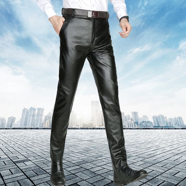 men's jeans men leather pants autumn winter black cowskin straight youth thickened casual pencil trousers 230330, Blue
men's jeans men leather pants autumn winter black cowskin straight youth thickened casual pencil trousers 230330, Blue