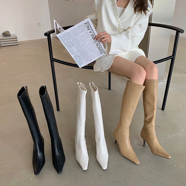 boots black beige white women's knee high boots autumnwinter stretch boots back zipper thin high heels elegant dress shoes party 230330
boots black beige white women's knee high boots autumnwinter stretch boots back zipper thin high heels elegant dress shoes party 230330