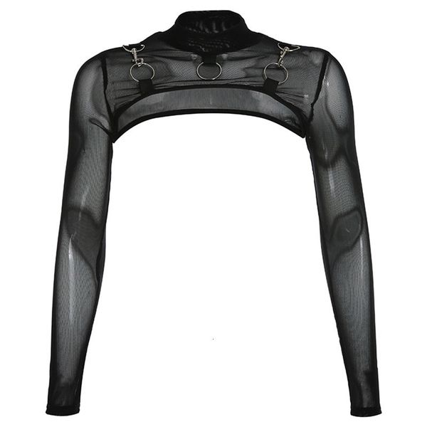 women's t-shirt kayotuas women t-shirt hip hop gothic lady micro short metal chain lace see-through mesh long sleeve turtleneck 230330, White
women's t-shirt kayotuas women t-shirt hip hop gothic lady micro short metal chain lace see-through mesh long sleeve turtleneck 230330, White