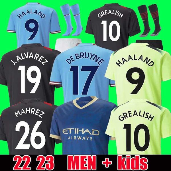22 23 haaland soccer jerseys grealish sterling mans cities mahrez fans player version de bruyne foden 2022 2023 football shirt kids kit set, Black;yellow
22 23 haaland soccer jerseys grealish sterling mans cities mahrez fans player version de bruyne foden 2022 2023 football shirt kids kit set, Black;yellow