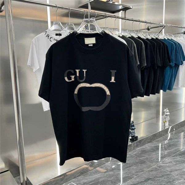 designer luxury guggg classic summer style chest color block letter print round neck short sleeve casual versatile men's women's t, Black;brown
designer luxury guggg classic summer style chest color block letter print round neck short sleeve casual versatile men's women's t, Black;brown