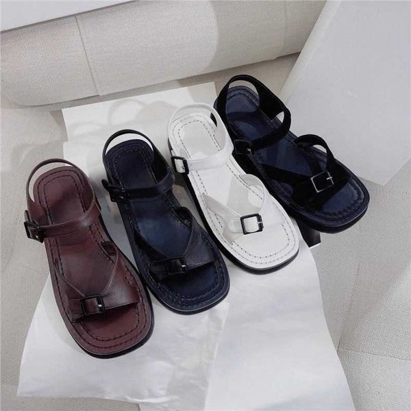 the row the * row niche minimalist open-toe sandals women's summer new thick bottom flat bottom leather comfortable beach roman shoes j, Black
the row the * row niche minimalist open-toe sandals women's summer new thick bottom flat bottom leather comfortable beach roman shoes j, Black