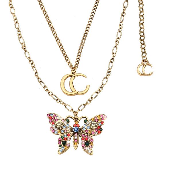 vintage multi-layer inlaid color diamond butterfly necklace bronze matching jewelry necklace fashion, Silver
vintage multi-layer inlaid color diamond butterfly necklace bronze matching jewelry necklace fashion, Silver