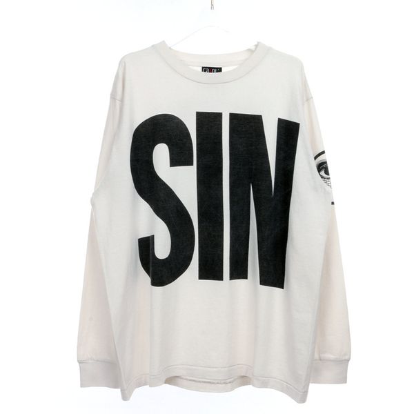 designer fashion hoodie saint michael high street casual loose long sleeve t-shirt sin letters men and women vintage tee, Black
designer fashion hoodie saint michael high street casual loose long sleeve t-shirt sin letters men and women vintage tee, Black
