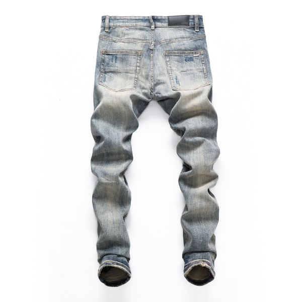 ripped fashion amirr mens jeans clothing designer pants light blue mens slim denim straight biker hole hip hop jeans men3109
ripped fashion amirr mens jeans clothing designer pants light blue mens slim denim straight biker hole hip hop jeans men3109