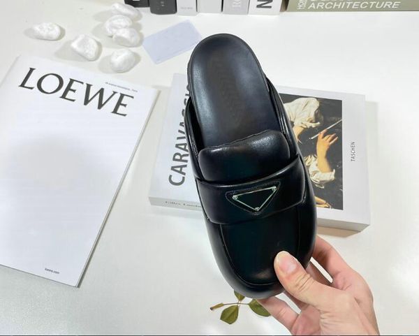 beach slippers classic designer lazy flat baotou flip flops leather lady slides suede letter women shoes cowhide metal sandals large size 35, Black
beach slippers classic designer lazy flat baotou flip flops leather lady slides suede letter women shoes cowhide metal sandals large size 35, Black